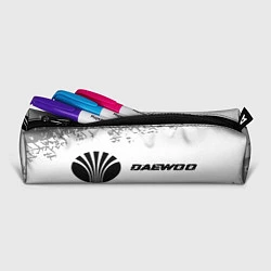 Пенал для ручек Daewoo speed на светлом фоне со следами шин: надпи, цвет: 3D-принт — фото 2