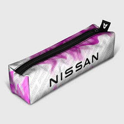 Пенал для ручек Nissan pro racing: надпись и символ, цвет: 3D-принт