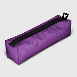 Пенал для ручек Объемные разводы - яркий фиолетовый - узор Хуф и С, цвет: 3D-принт