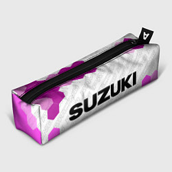 Пенал для ручек Suzuki pro racing: надпись и символ, цвет: 3D-принт