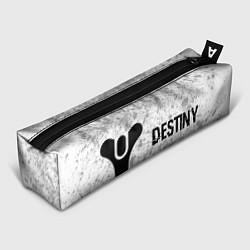 Пенал для ручек Destiny glitch на светлом фоне: надпись и символ, цвет: 3D-принт
