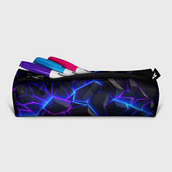 Пенал для ручек Неоновые фиолетовые и синие плиты, цвет: 3D-принт — фото 2