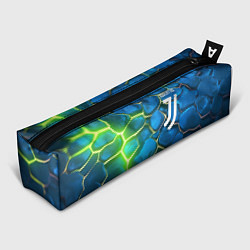 Пенал для ручек Juventus blue green neon, цвет: 3D-принт