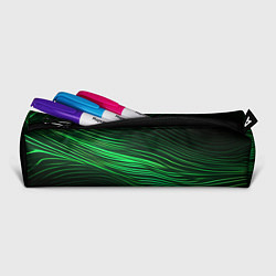 Пенал для ручек Green neon lines, цвет: 3D-принт — фото 2