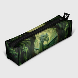 Пенал для ручек Лесной зеленый дракон 2024, цвет: 3D-принт