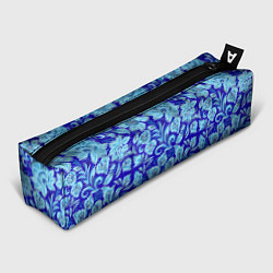 Пенал для ручек Узоры гжель на темно синем фоне, цвет: 3D-принт
