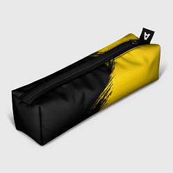Пенал для ручек Черные штрихи на желтом фоне, цвет: 3D-принт