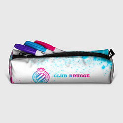 Пенал для ручек Club Brugge neon gradient style по-горизонтали, цвет: 3D-принт — фото 2