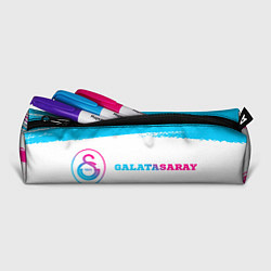 Пенал для ручек Galatasaray neon gradient style по-горизонтали, цвет: 3D-принт — фото 2