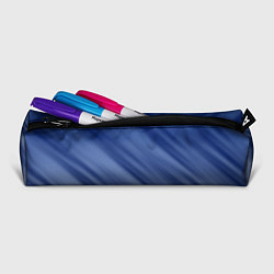 Пенал для ручек Белые полосы на синем фоне, цвет: 3D-принт — фото 2