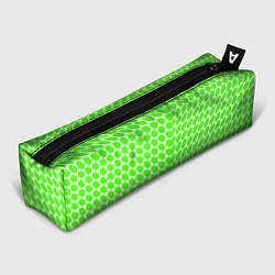Пенал для ручек Зелёные лепестки шестиугольники, цвет: 3D-принт