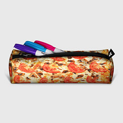 Пенал для ручек Пицца с грибами и томатом - текстура, цвет: 3D-принт — фото 2