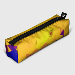 Пенал Желтая геометрия - спорт Россия с гербом