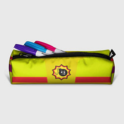 Пенал для ручек Serious Sam logo - yellow geometry, цвет: 3D-принт — фото 2