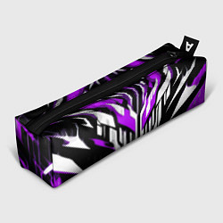 Пенал для ручек Purple and white abstraction on a black background, цвет: 3D-принт