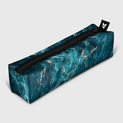 Пенал для ручек Мраморная текстура с золотом, цвет: 3D-принт