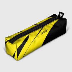 Пенал для ручек Sport жёлто-чёрный двуцветный, цвет: 3D-принт