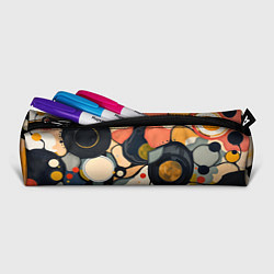 Пенал для ручек Абстракция с кругами и краской, цвет: 3D-принт — фото 2
