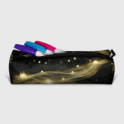 Пенал для ручек Золотистый свет на черной текстуре, цвет: 3D-принт — фото 2