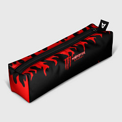 Пенал Monster energy красный огонь