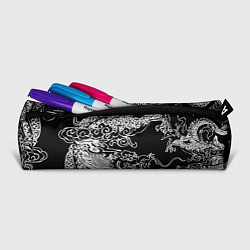 Пенал для ручек Белый дракон на черном, цвет: 3D-принт — фото 2