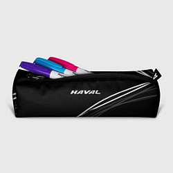 Пенал для ручек Haval чёрный с полосами, цвет: 3D-принт — фото 2