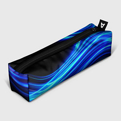 Пенал для ручек Синие неоновые линии краски, цвет: 3D-принт