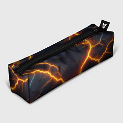 Пенал для ручек Молнии и черные объемные плиты, цвет: 3D-принт
