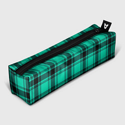 Пенал для ручек Checkered turquoise, цвет: 3D-принт