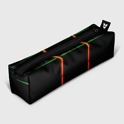 Пенал для ручек Color black green orange lines, цвет: 3D-принт