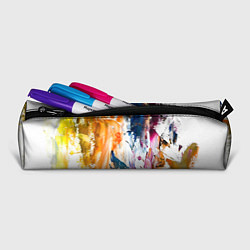 Пенал для ручек Разноцветные мазки кисти на палитре художника, цвет: 3D-принт — фото 2