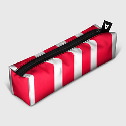 Пенал для ручек Color red white line, цвет: 3D-принт