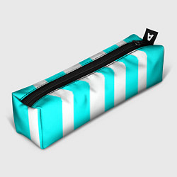Пенал для ручек Color light blue white lines, цвет: 3D-принт