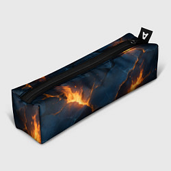 Пенал для ручек Разлом плит с огнем, цвет: 3D-принт