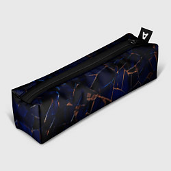 Пенал для ручек Тёмный синий абстракция битые плиты, цвет: 3D-принт