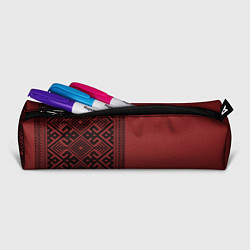 Пенал для ручек Узоры славянские в красном цвете, цвет: 3D-принт — фото 2