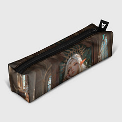 Пенал для ручек Беловолосая королева эльфов на троне, цвет: 3D-принт