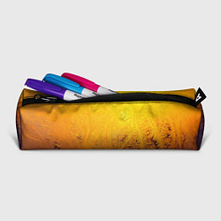 Пенал для ручек Узоры золотистого инея, цвет: 3D-принт — фото 2
