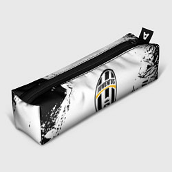 Пенал для ручек Ювентус краски черно белые всплеск, цвет: 3D-принт