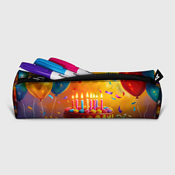 Пенал для ручек Радуга праздничного торта, цвет: 3D-принт — фото 2