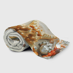 Плед флисовый Морские ракушки, цвет: 3D-велсофт — фото 2