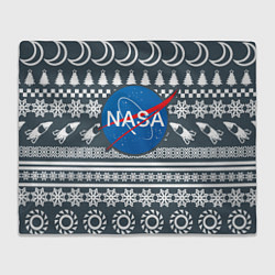 Плед флисовый NASA: New Year, цвет: 3D-велсофт