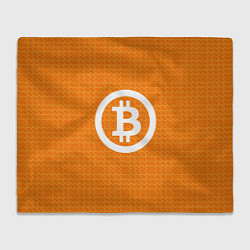 Плед флисовый Bitcoin, цвет: 3D-велсофт