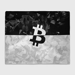 Плед флисовый Bitcoin: Poly Style, цвет: 3D-велсофт