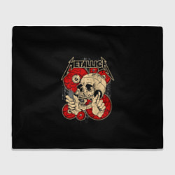 Плед флисовый Metallica Skull, цвет: 3D-велсофт