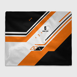 Плед флисовый R6S: Asimov Orange Style, цвет: 3D-велсофт