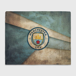 Плед флисовый FC Man City: Old Style, цвет: 3D-велсофт