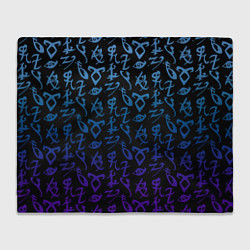 Плед флисовый Blue Runes, цвет: 3D-велсофт