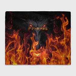 Плед флисовый TES: Flame Wolf, цвет: 3D-велсофт