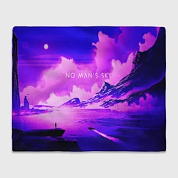 Плед флисовый No Man's Sky: Purple Mountains, цвет: 3D-велсофт